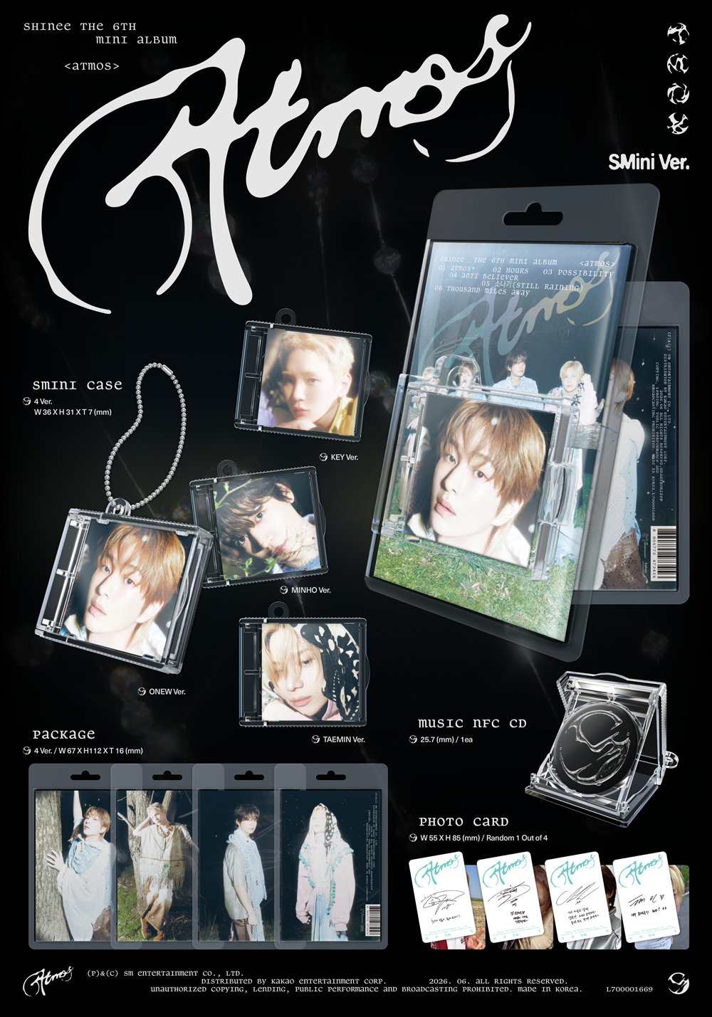 SHINee The 6th Mini Album『Atmos』【SMInI Ver. (カバー4種から